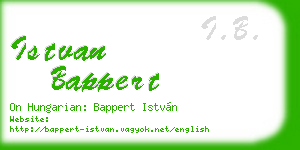 istvan bappert business card