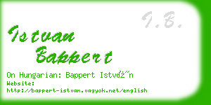 istvan bappert business card